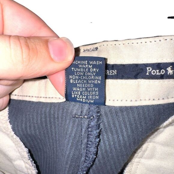 80s Polo Ralph Lauren Nautical Navy Polo Cords Size 32 - Picture 11 of 12